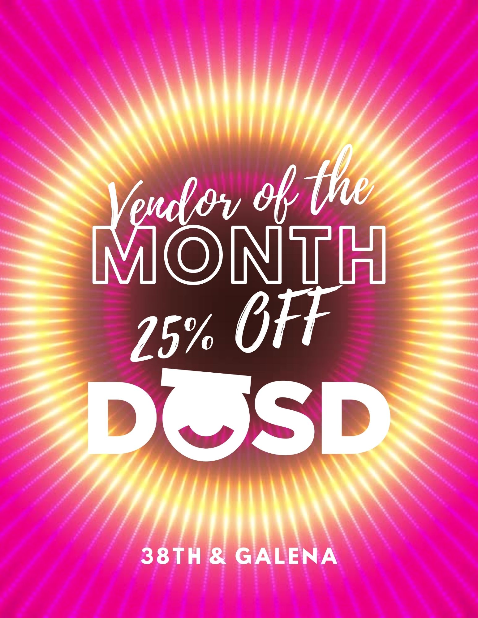 vendor of the month 25% off